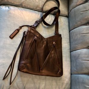 JOE’S Black Genuine Leather Crossbody Bag